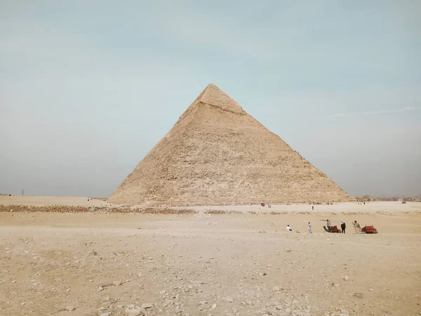Widok Wielkiej Piramidy Gizie Egipt — Zdjęcie stockowe