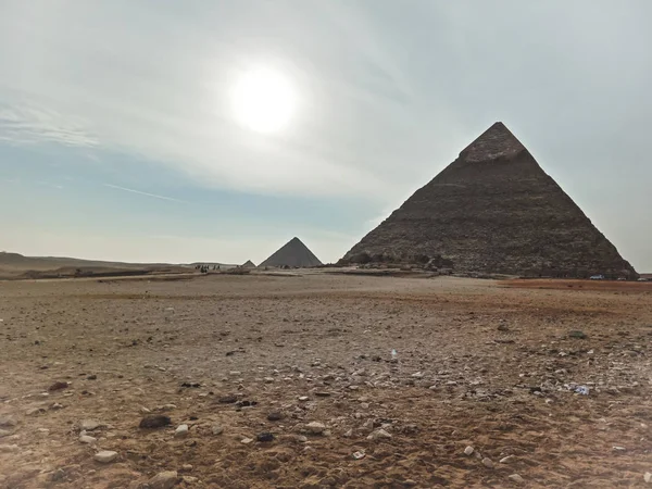 Een Weergave Van Grote Piramide Giza Egypte — Stockfoto