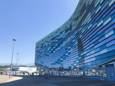 Soçi/Rusya - Ağustos 2019: Olympi'deki Buzdağı PatenSarayı