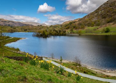 Bahar adlı Rydal Water Lake District, İngiltere, İngiltere