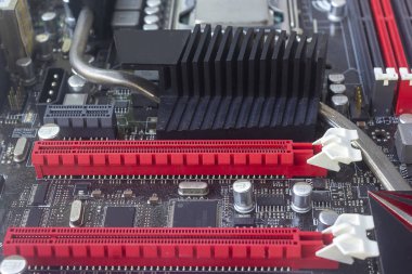 Bilgisayar anakart üzerinde video grafik kartı Vga kartı için Pci Express yuvası kırmızı renk