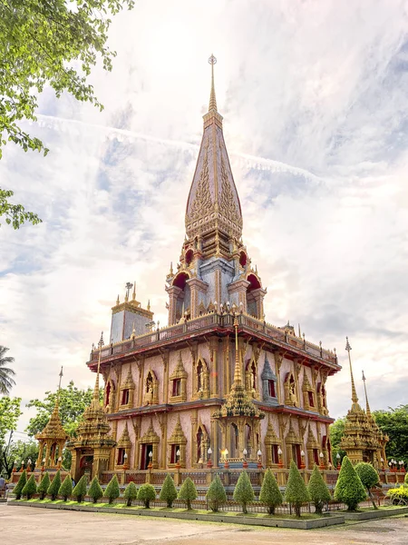 Wat cha long tempel in Phuket, Thailand — Stockfoto