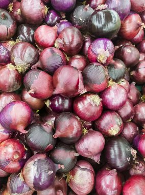 Piyasada ki arpacık soğanları. soyut arka plan