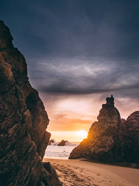 Res Portugal Havsvågor Cabo Roca — Stockfoto