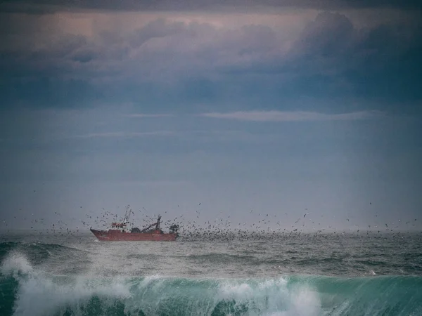 Путешествия Португалия Назаре Большие Волны Серфинг Cabo Roca — стоковое фото