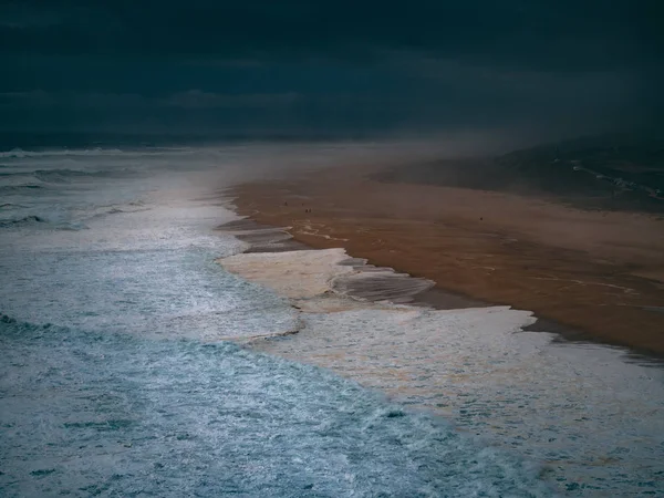 Reisen Portugal Städte Ozean Nazare Große Wellen — Stockfoto