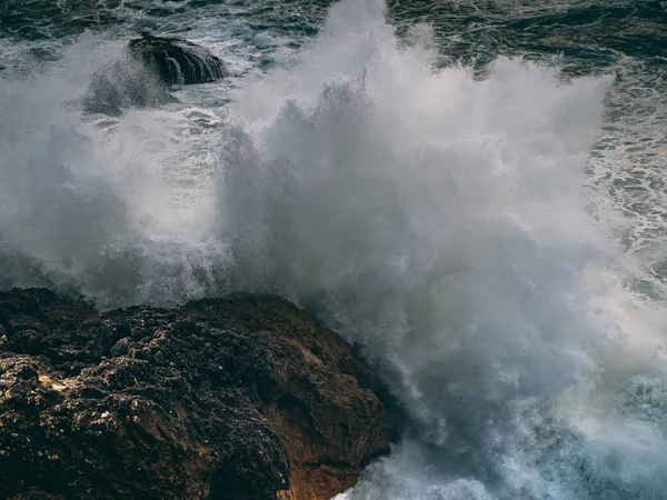 Viaggi Portogallo Città Oceano Nazare Grandi Onde — Foto Stock