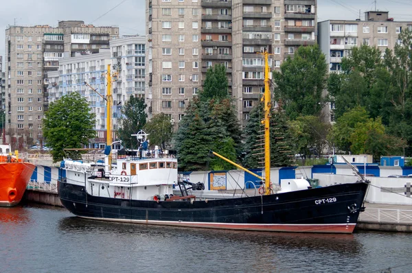 世界海洋博物馆 中型拖网渔船 Srt 129 俄罗斯联邦加里宁格勒 2017年7月12日 — 图库照片