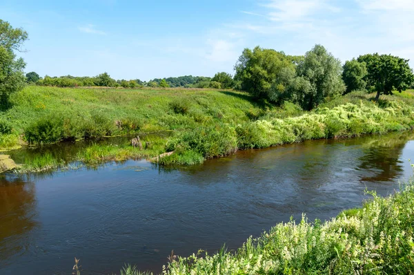 Sammanflödet Floderna Angrapa Och Instruch Början Floden Pregolya Chernyakhovsk Kaliningrad — Stockfoto