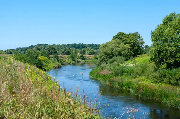 Pregolya nehri başlangıç yerinde, Chernyakhovsk, Kaliningrad bölgesi, Rusya Federasyonu, 23 Temmuz 2018