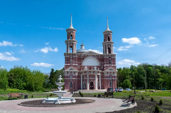 Iglesia Vladimir Icono Madre Dios Aldea Balovnevo Distrito Dankov Región — Foto de Stock