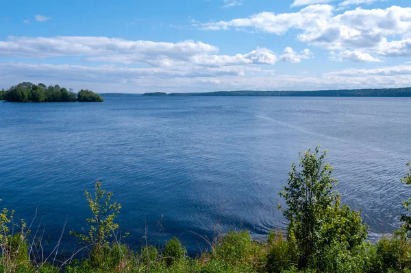 Vista Bahía Chupa Del Lago Onega Kondopoga República Karelia Federación — Foto de Stock