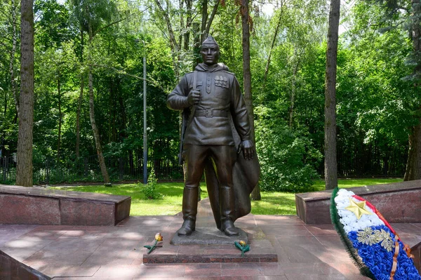 Monument Till Soldat Liberator Kuzminki Moskva Ryska Federationen Juli 2020 — Stockfoto