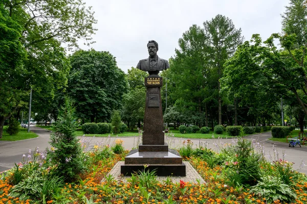 Monument Voor Anton Tsjechov Moskou Russische Federatie Juli 2020 — Stockfoto