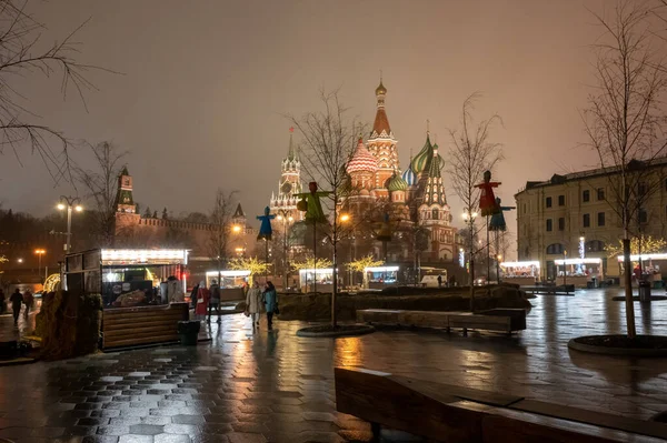Feria Maslenitsa Parque Zaryadye Moscú Federación Rusa Febrero 2020 — Foto de Stock
