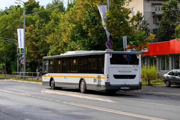 Polopodlažní Meziměstský Autobus Liaz 5292 Lenin Avenue Balashikha Moskevská Oblast — Stock fotografie