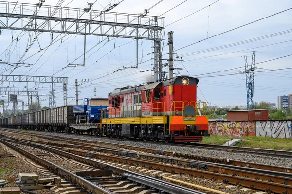 Schranen Diesellocomotief Chme3E 6236 Bij Reutovo Station Van Moskou Railway — Stockfoto