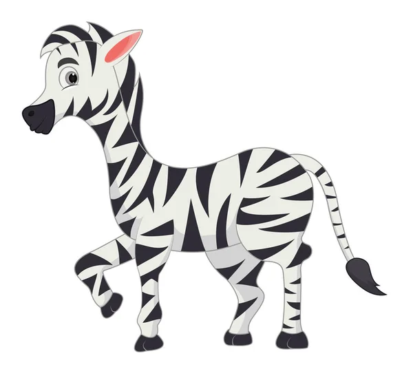 Sevimli Zebra çizgi - tam renkli