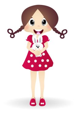 küçük kız bebeği ile oynama