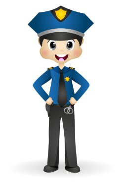 Polis, onun üniformalı polis memuru
