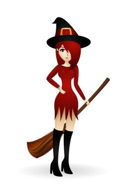 Cadı vektör tasarımınız için