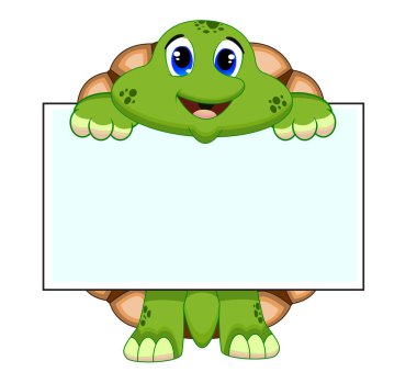 Beyaz tahta - tam renkli turtle