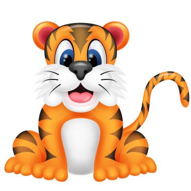 Gülümsemeyle şirin turuncu kaplan