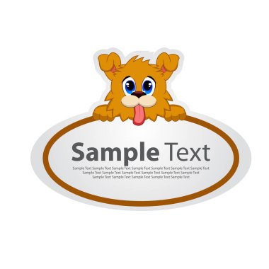 Etiket yönetim kurulu afiş ile kedi