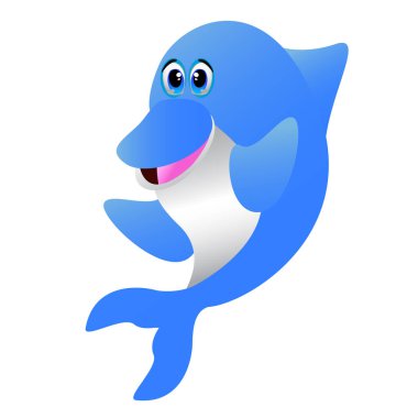 Poz ile sevimli mavi yunus