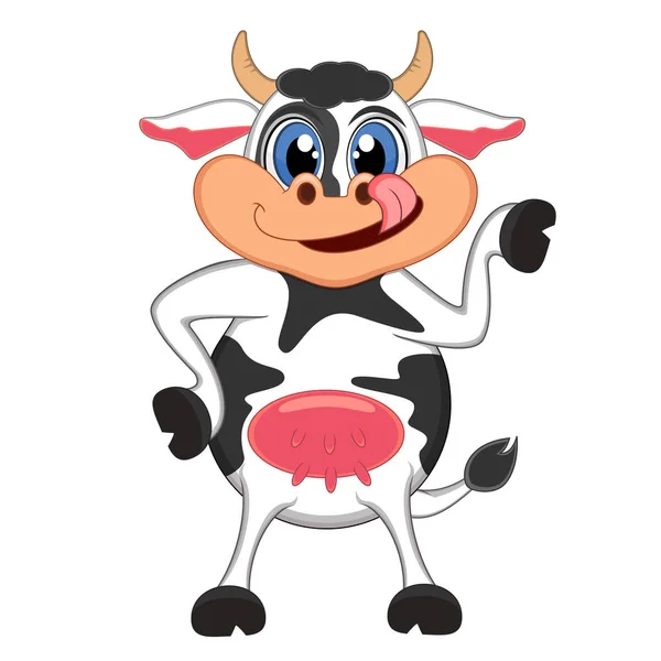 Dancing Cow Dance Cartoon — Stock Vector