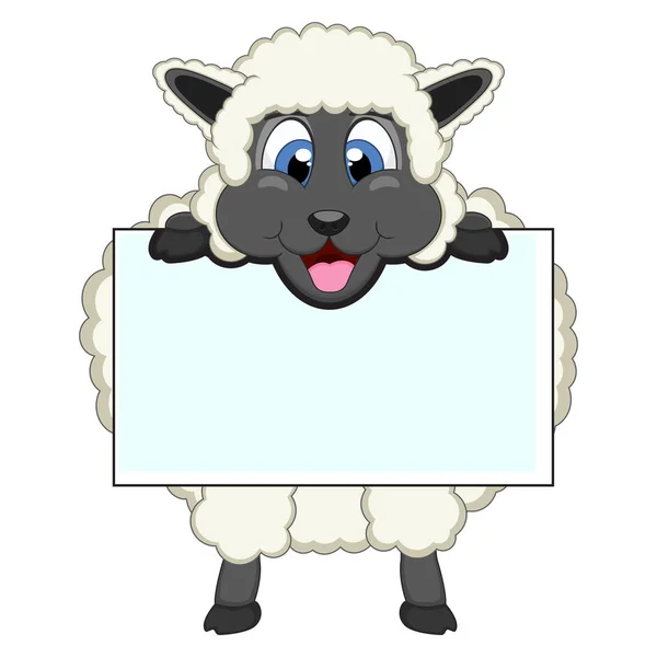 Πρόβατα Λευκή Σανίδα — Διανυσματικό Αρχείο