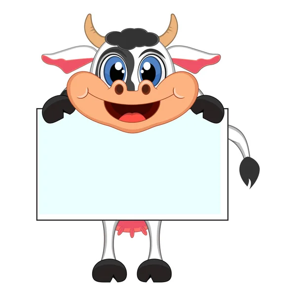 Vache Avec Tableau Blanc — Image vectorielle