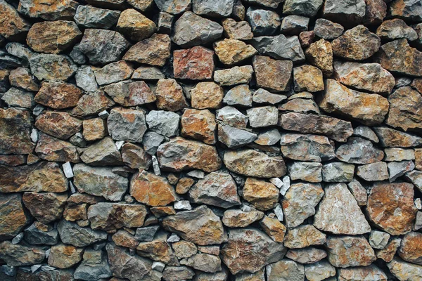 Eine Mauer Aus Grobem Stein — Stockfoto