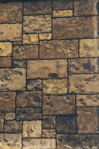 Steinmauer Aus Behandeltem Zierstein — Stockfoto