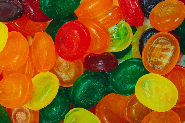 Close Multicolored Colorful Hard Candies — Stock Photo, Image