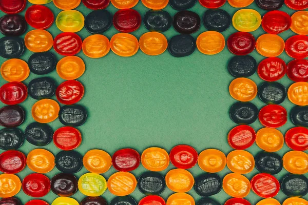 Frame Assortment Colorful Candies — Stock Photo, Image