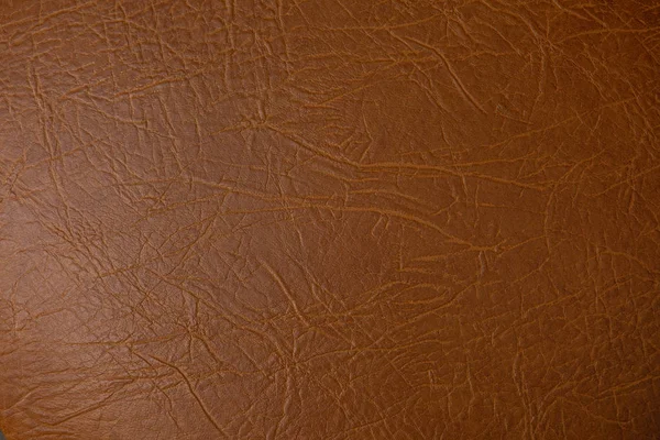 Textur Aus Echtem Leder Nahaufnahme Braunen Farbdruck Für Ihren Hintergrund — Stockfoto