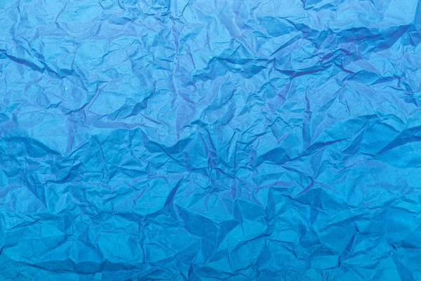 Blue Crumpled Paper Texture Background — Stock Photo, Image