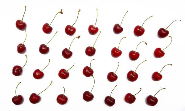 Cherry Fruit White Background — Stock Photo, Image