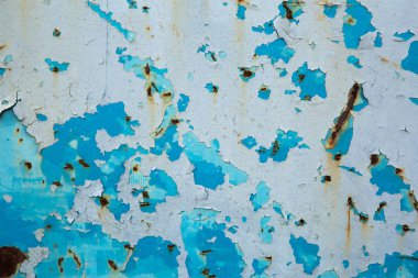 Soyma boya ile paslanmış yüzey. Soyut arka plan