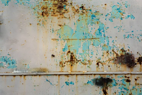 Die Rostige Oberfläche Mit Abblätternder Farbe Abstrakter Hintergrund — Stockfoto