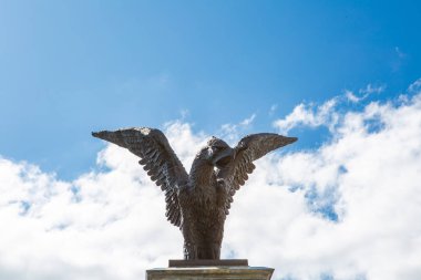 Hryaschevka, Rusya - 27 Temmuz 2019: Gryphon Turizm merkezi Garibaldi köyünde Hryaschevka, Samara bölgesi, Rusya