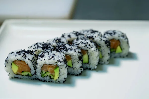 Sushi roll. Sushi menu. Japanese food.