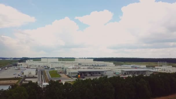 Vista Aérea Fábrica Industrial Moderna — Vídeos de Stock