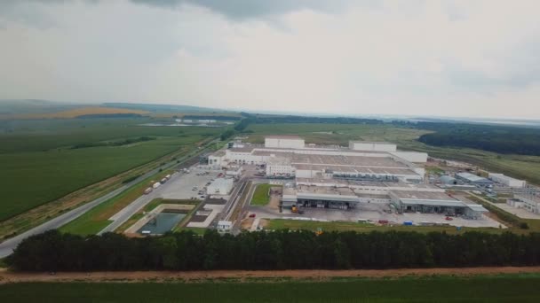 大規模な近代的な産業工場の空撮 — ストック動画