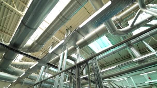 Project of the pipe ventilation system at the wood-processing plant. Modern floorboard manufacturing plant — Stock Footage Project Pipe Ventilation System Wood Processing Plant Modern Floorboard Manufacturing Stock Footage