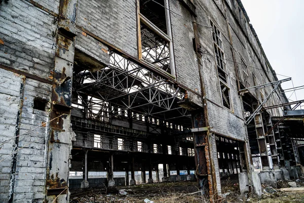 Verlassene Industriebauten Ruinen Einer Alten Fabrik — Stockfoto