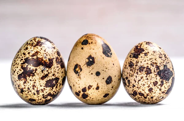 Ovos de codorniz. Dieta protéica. Dieta saudável. Fresco, fazenda, ovos de codorniz crus . — Fotografia de Stock