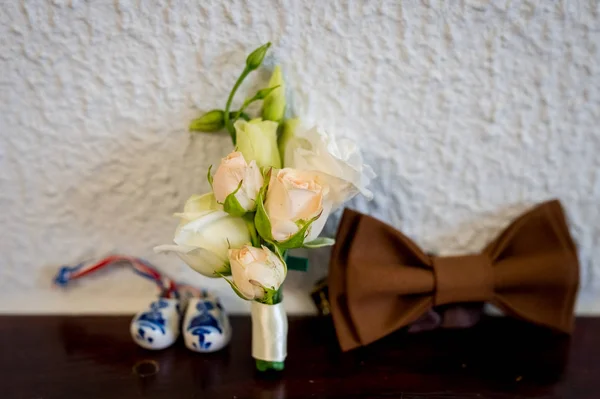 Accessories of a groom. Wedding day — Stock Photo, Image