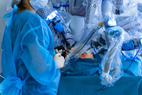 Operación Médica Con Robot Robot Médico Cirugía Robótica —  Fotos de Stock